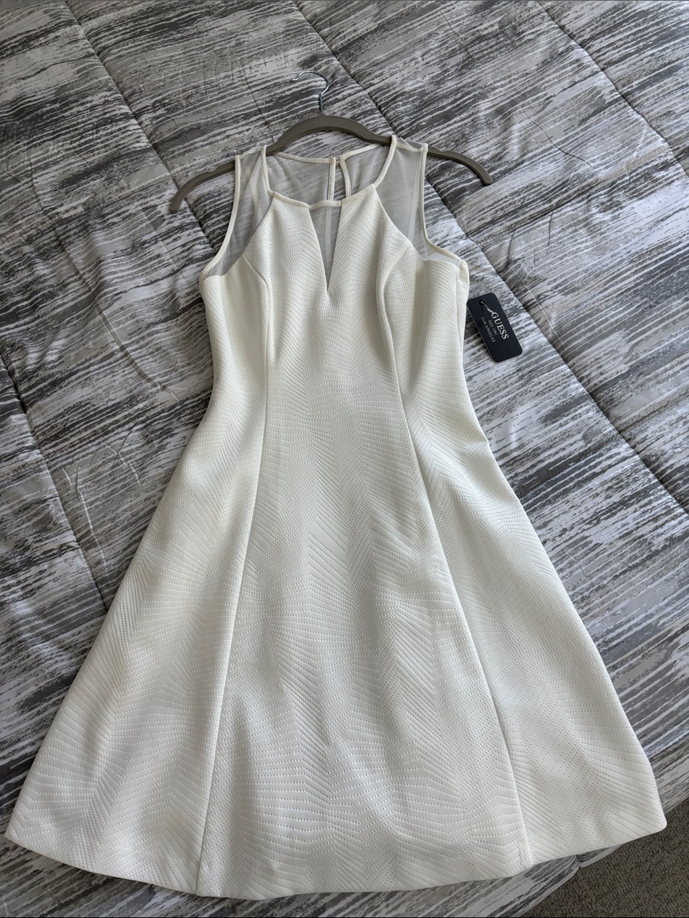 GUESS White Sleeveless Fit & Flare Dress - SIZE 0 NWT